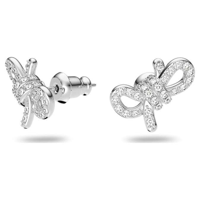 スワロフスキー スタッドピアス リボン ピアス LIFELONG BOW